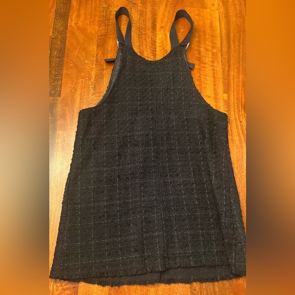 ZARA BUCKLED TEXTURED PINAFORE DRESS SZ 13-14 - Picture 2 of 3